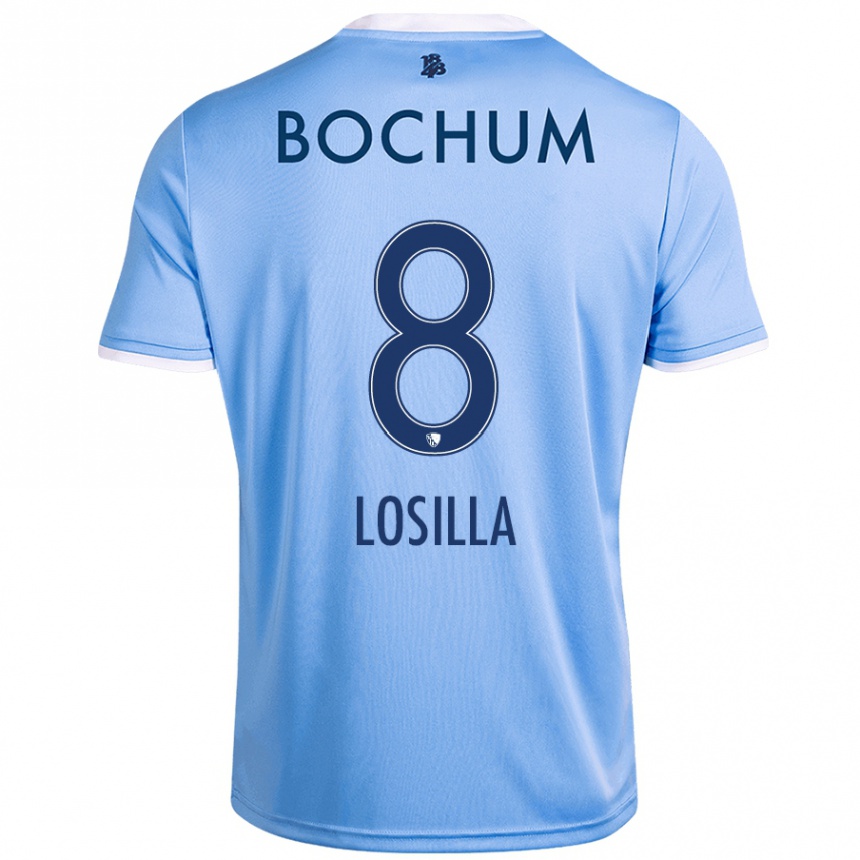 Kids Football Anthony Losilla #8 Sky Blue Away Jersey 2024/25 T-Shirt Australia