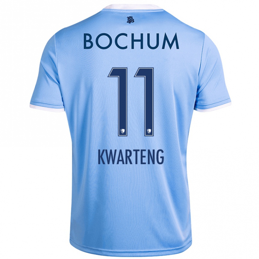 Kids Football Moritz-Broni Kwarteng #11 Sky Blue Away Jersey 2024/25 T-Shirt Australia