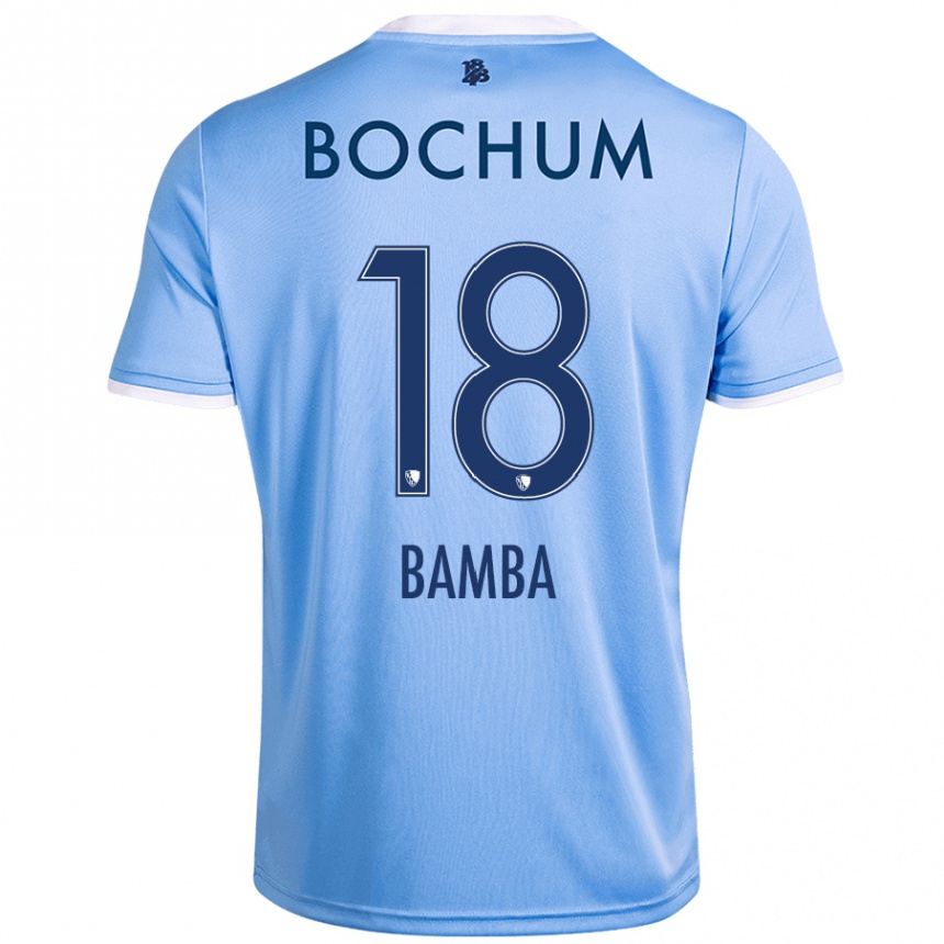 Kids Football Samuel Bamba #18 Sky Blue Away Jersey 2024/25 T-Shirt Australia