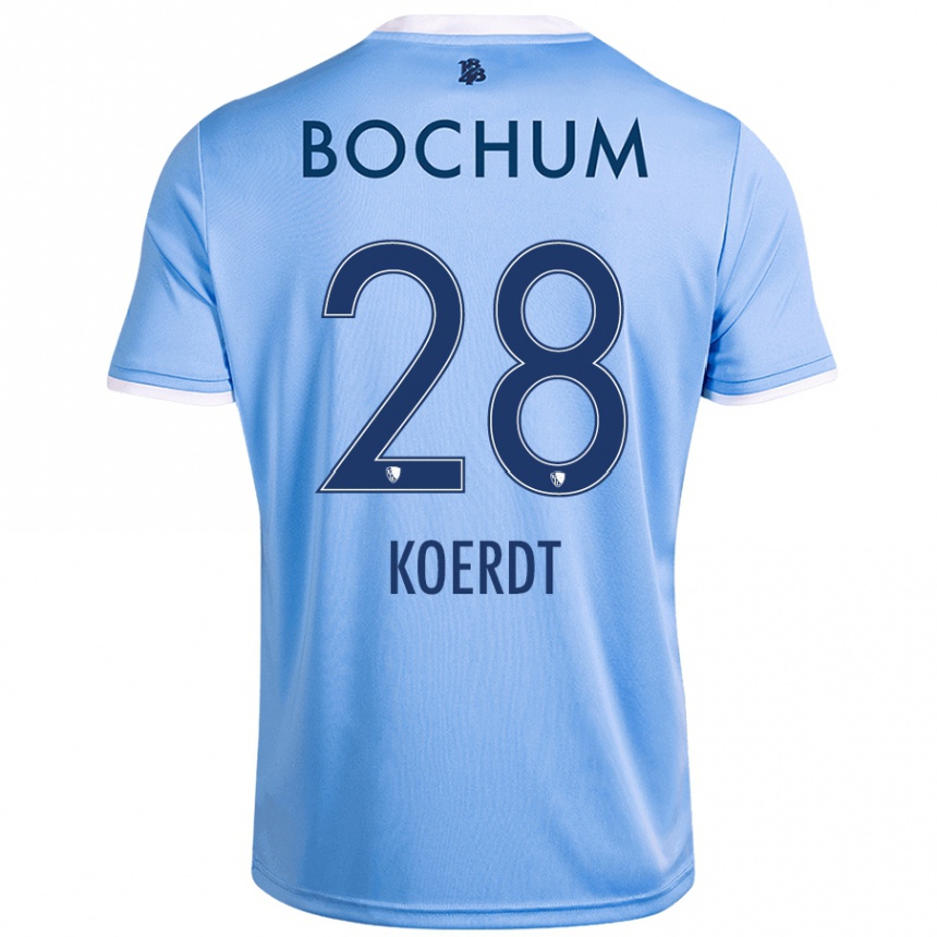 Kids Football Lennart Koerdt #28 Sky Blue Away Jersey 2024/25 T-Shirt Australia