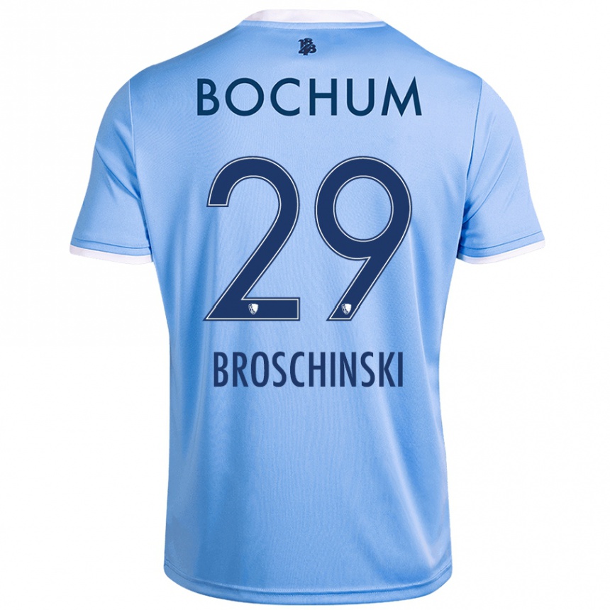 Kids Football Moritz Broschinski #29 Sky Blue Away Jersey 2024/25 T-Shirt Australia