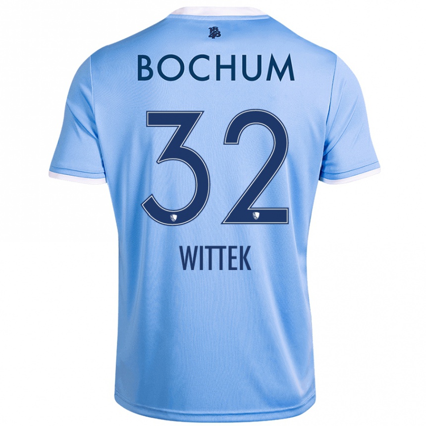 Kids Football Maximilian Wittek #32 Sky Blue Away Jersey 2024/25 T-Shirt Australia