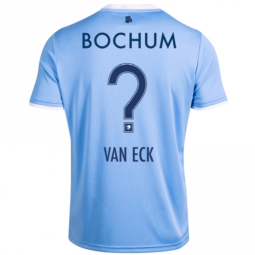 Kids Football Ole Van Eck #0 Sky Blue Away Jersey 2024/25 T-Shirt Australia