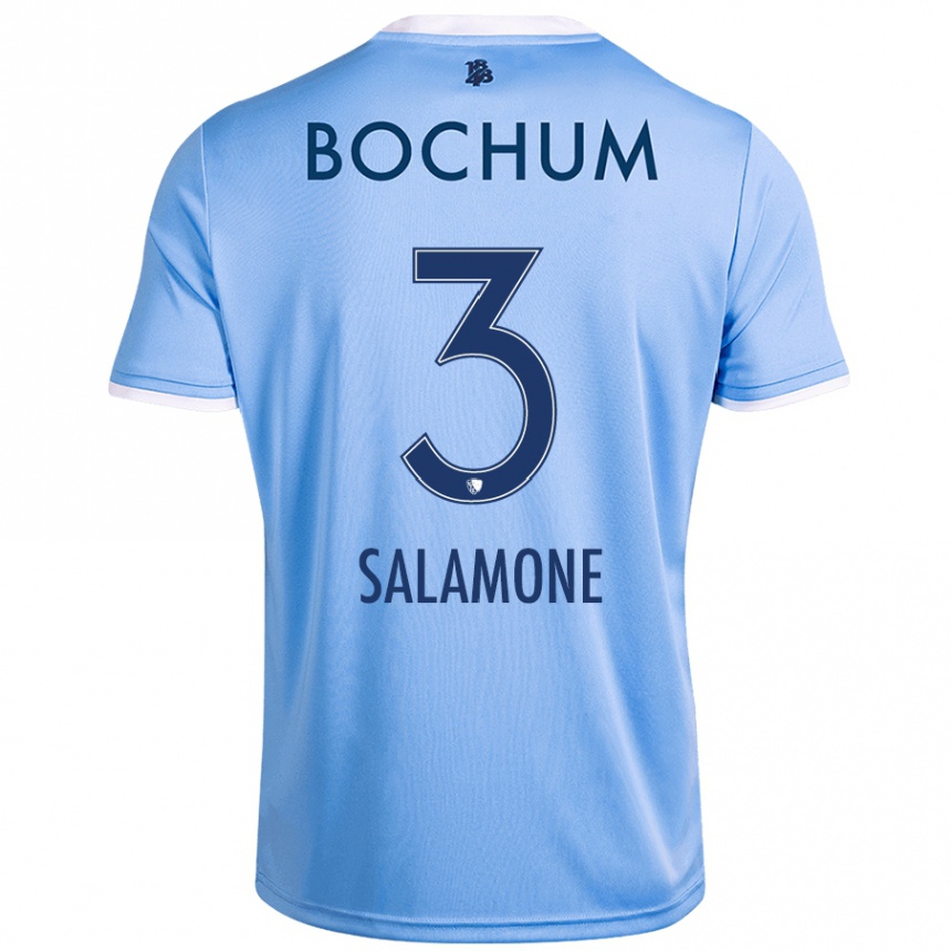 Kids Football Elia-Giona Salamone #3 Sky Blue Away Jersey 2024/25 T-Shirt Australia