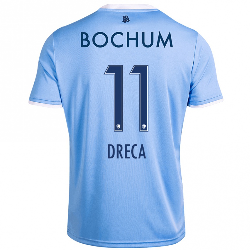 Kids Football Benjamin Dreca #11 Sky Blue Away Jersey 2024/25 T-Shirt Australia