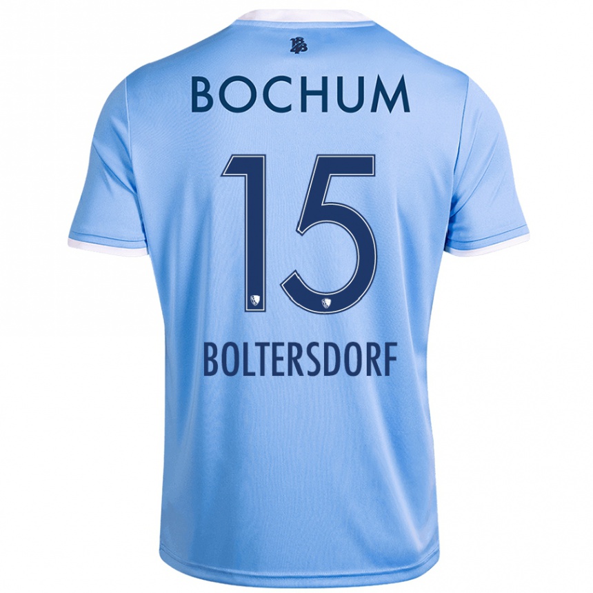 Kids Football Sebastian Boltersdorf #15 Sky Blue Away Jersey 2024/25 T-Shirt Australia