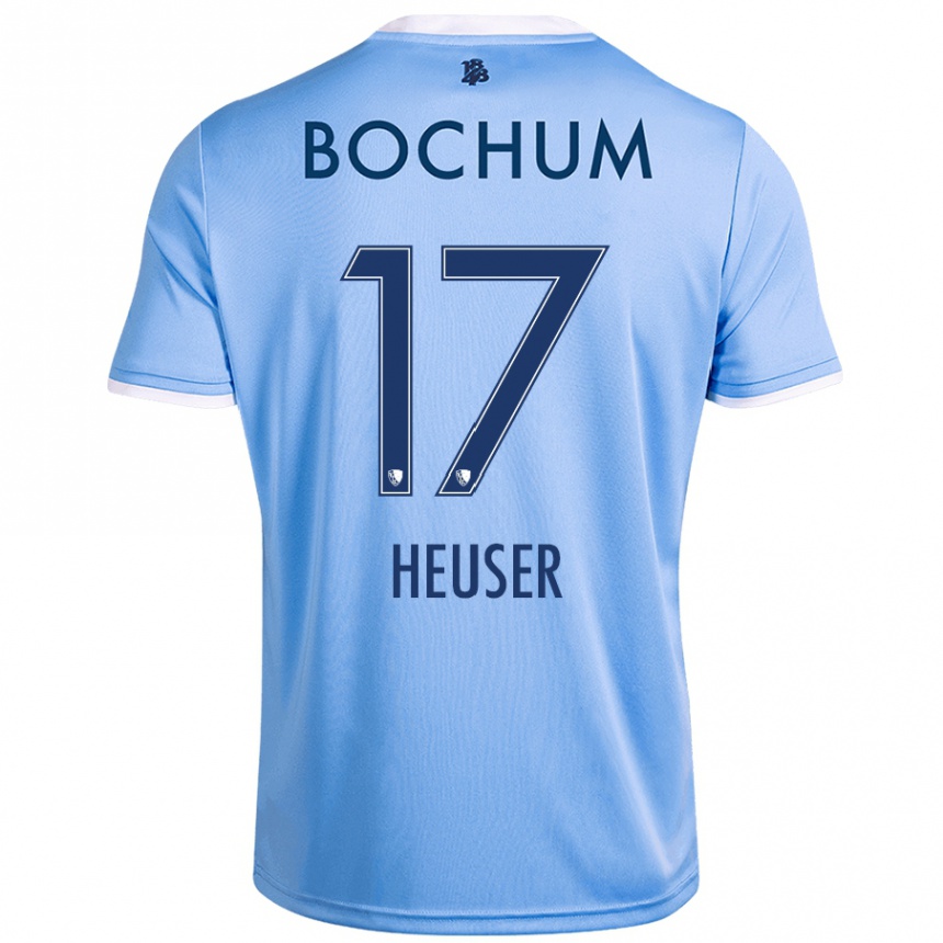 Kids Football Ben Heuser #17 Sky Blue Away Jersey 2024/25 T-Shirt Australia