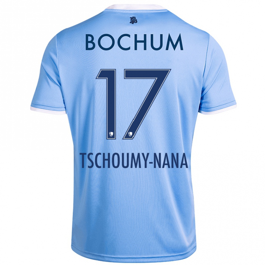 Kids Football Daryl Tschoumy-Nana #17 Sky Blue Away Jersey 2024/25 T-Shirt Australia