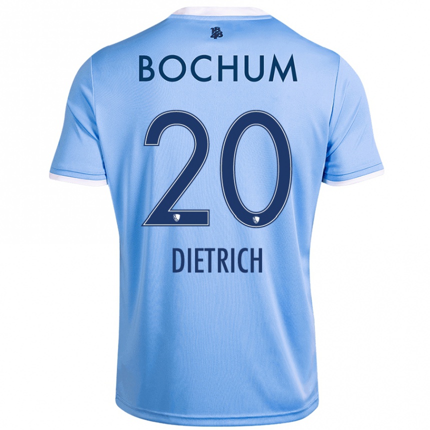 Kids Football Sam Dietrich #20 Sky Blue Away Jersey 2024/25 T-Shirt Australia