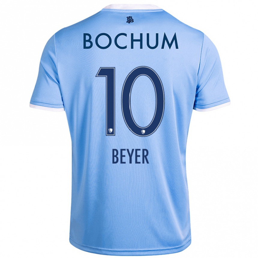 Kids Football Pia Beyer #10 Sky Blue Away Jersey 2024/25 T-Shirt Australia