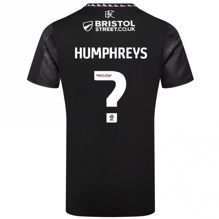 Kids Football Bashir Humphreys #0 Black Away Jersey 2024/25 T-Shirt Australia