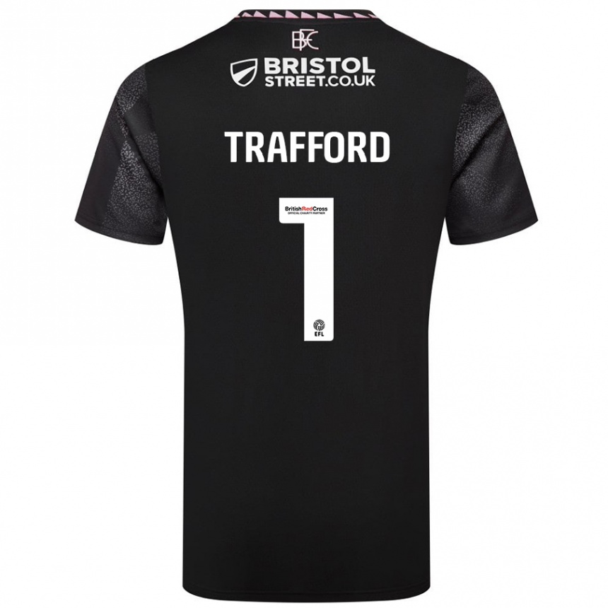 Kids Football James Trafford #1 Black Away Jersey 2024/25 T-Shirt Australia