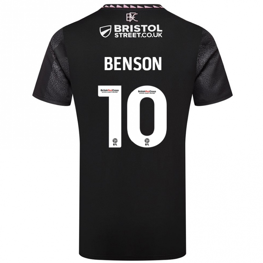 Kids Football Benson Manuel #10 Black Away Jersey 2024/25 T-Shirt Australia