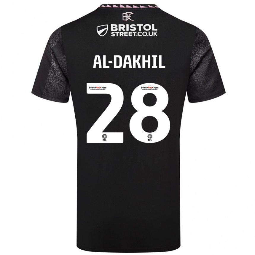 Kids Football Ameen Al-Dakhil #28 Black Away Jersey 2024/25 T-Shirt Australia