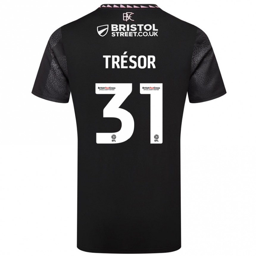 Kids Football Mike Trésor #31 Black Away Jersey 2024/25 T-Shirt Australia