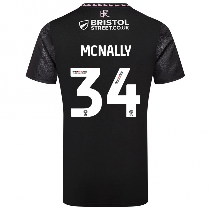 Kids Football Luke Mcnally #34 Black Away Jersey 2024/25 T-Shirt Australia