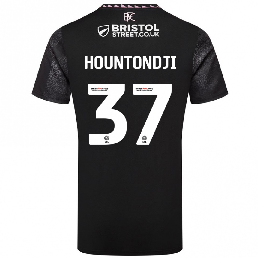 Kids Football Andreas Hountondji #37 Black Away Jersey 2024/25 T-Shirt Australia