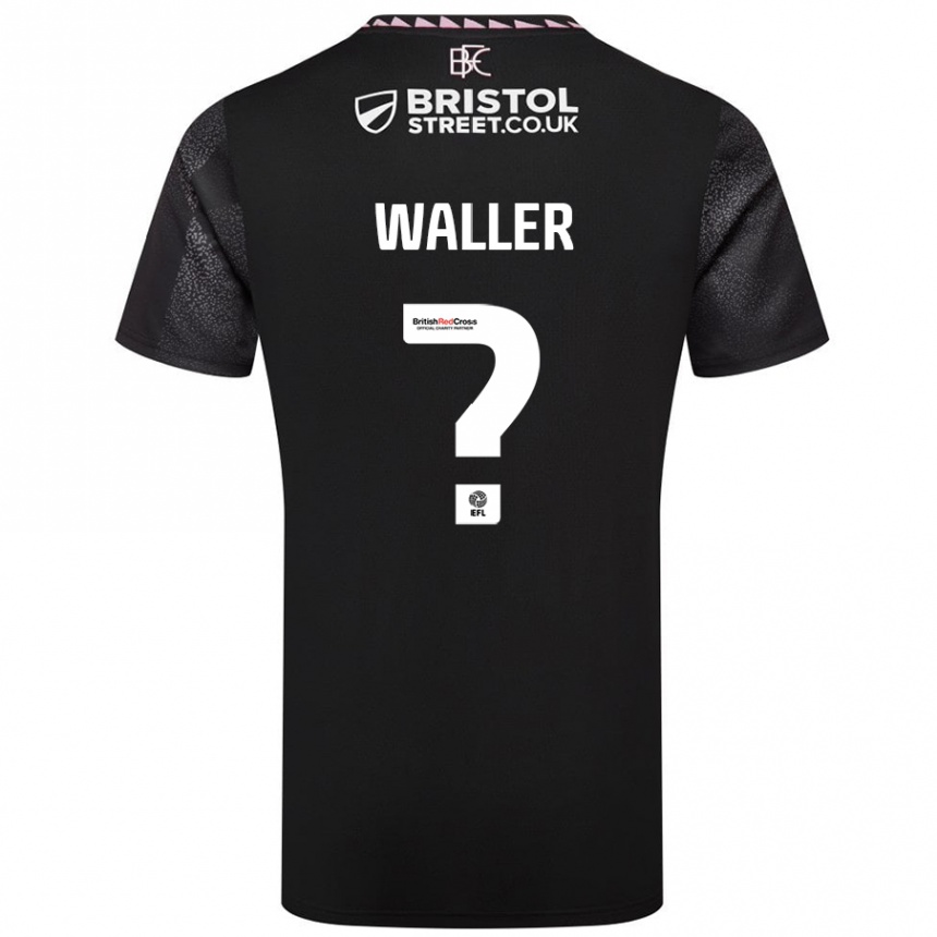 Kids Football Sam Waller #0 Black Away Jersey 2024/25 T-Shirt Australia