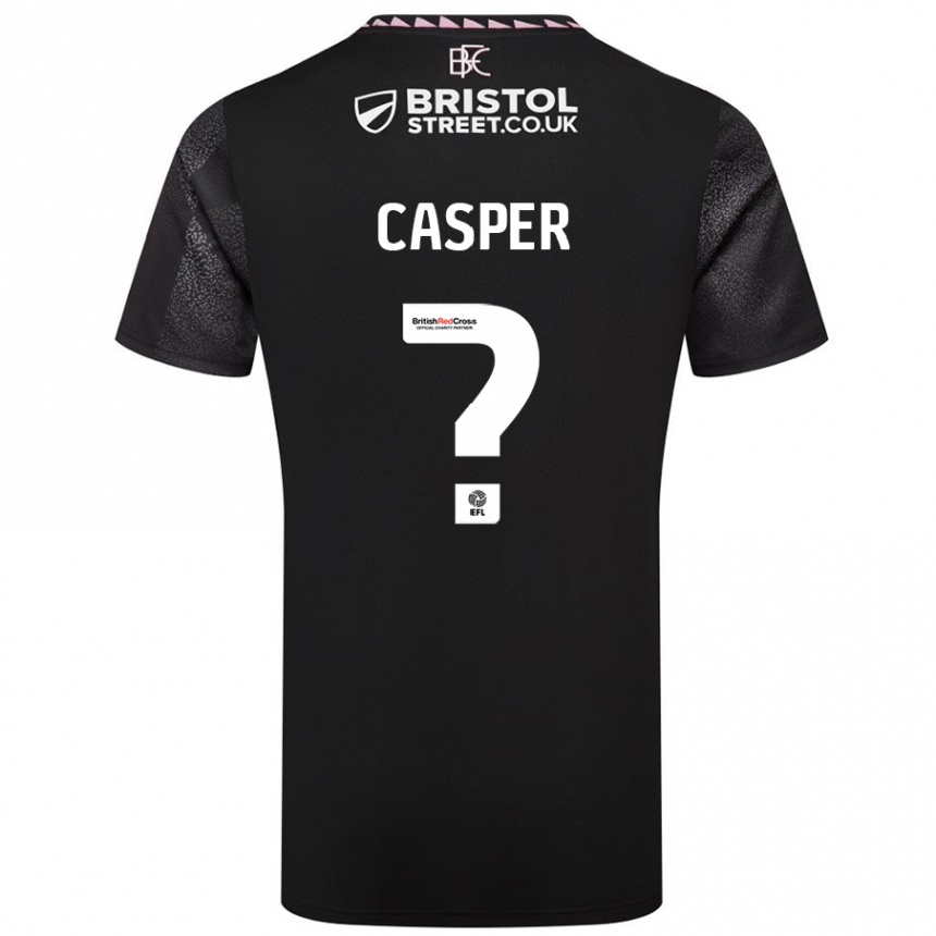 Kids Football Charlie Casper #0 Black Away Jersey 2024/25 T-Shirt Australia