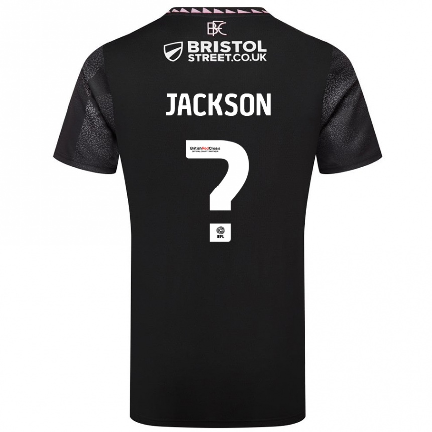 Kids Football Luca Jackson #0 Black Away Jersey 2024/25 T-Shirt Australia