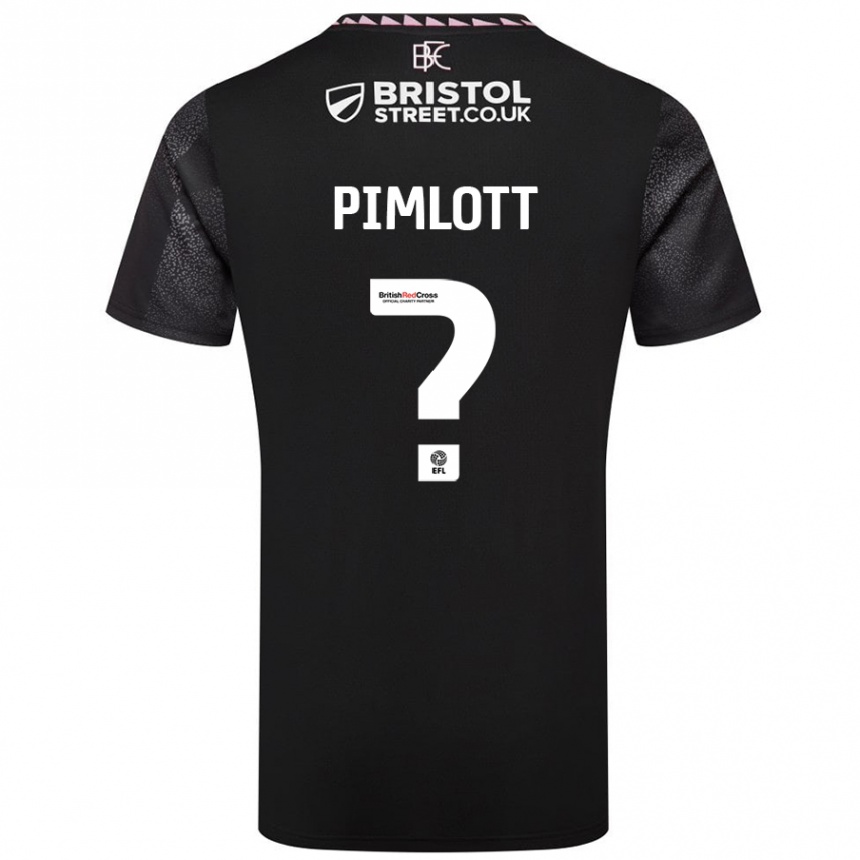 Kids Football Oliver Pimlott #0 Black Away Jersey 2024/25 T-Shirt Australia