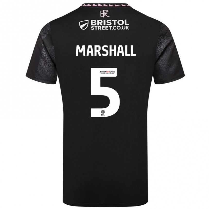 Kids Football Georgia Marshall #5 Black Away Jersey 2024/25 T-Shirt Australia