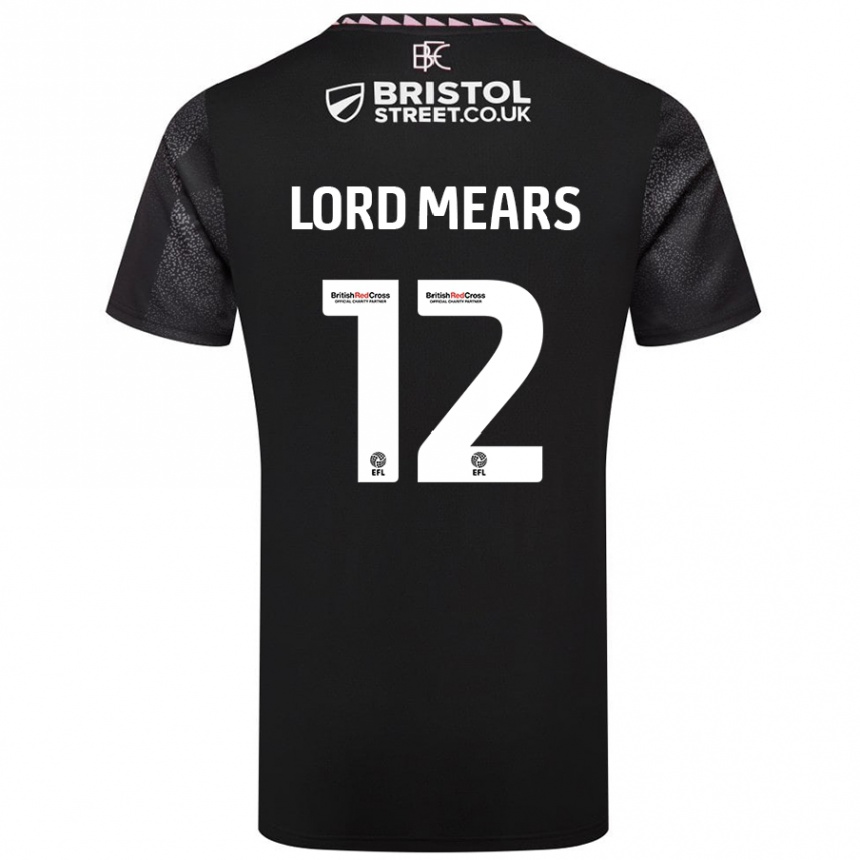 Kids Football Rhema Lord-Mears #12 Black Away Jersey 2024/25 T-Shirt Australia