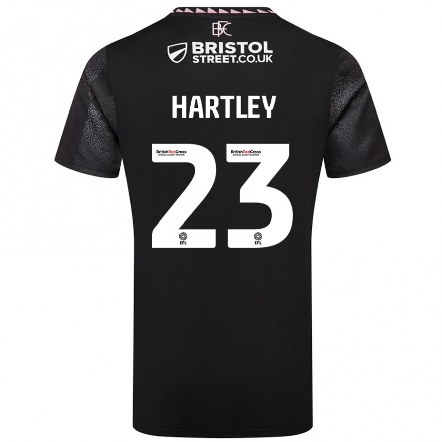 Kids Football Naomi Hartley #23 Black Away Jersey 2024/25 T-Shirt Australia