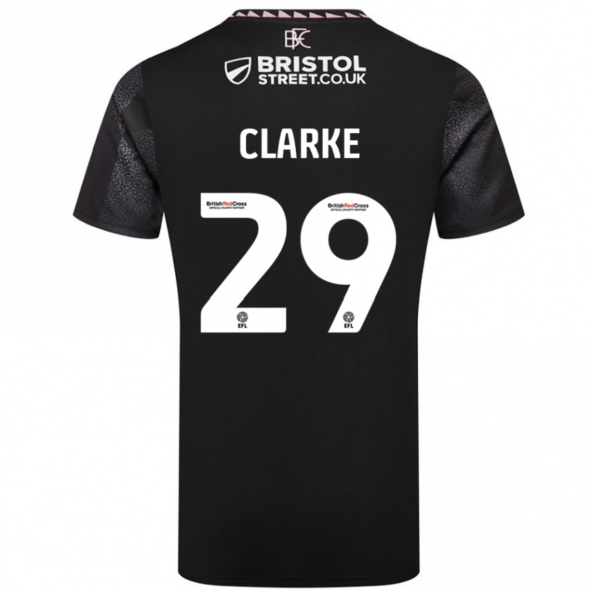 Kids Football Abby Clarke #29 Black Away Jersey 2024/25 T-Shirt Australia