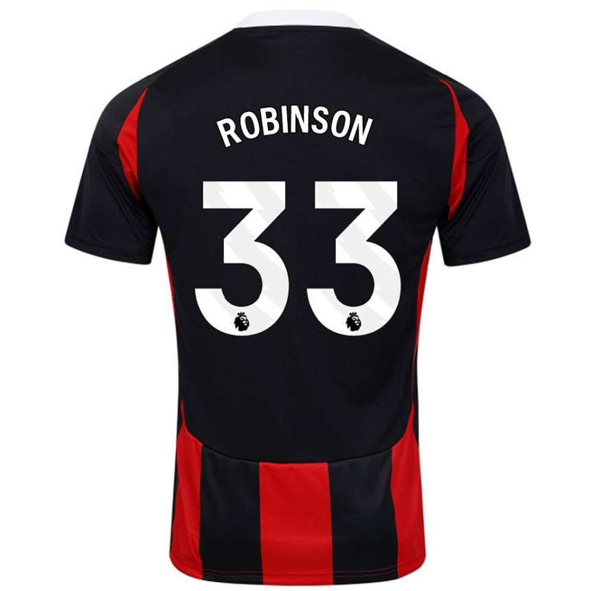 Kids Football Antonee Robinson #33 Black Red Away Jersey 2024/25 T-Shirt Australia