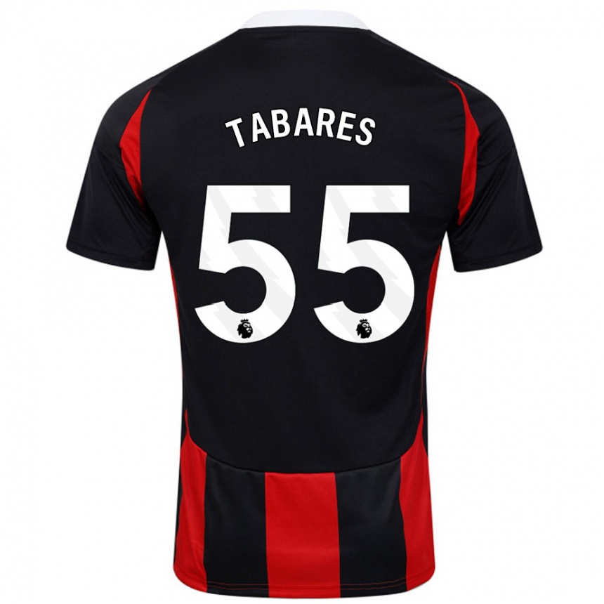 Kids Football Samuel Tabares #55 Black Red Away Jersey 2024/25 T-Shirt Australia