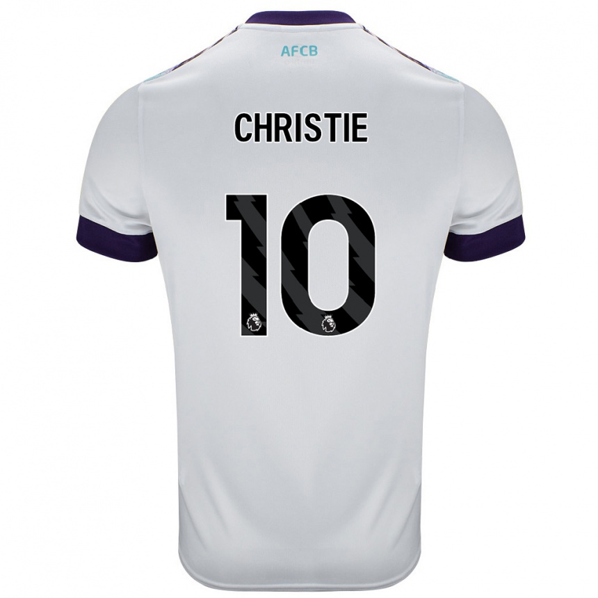 Kids Football Ryan Christie #10 White Green Purple Away Jersey 2024/25 T-Shirt Australia