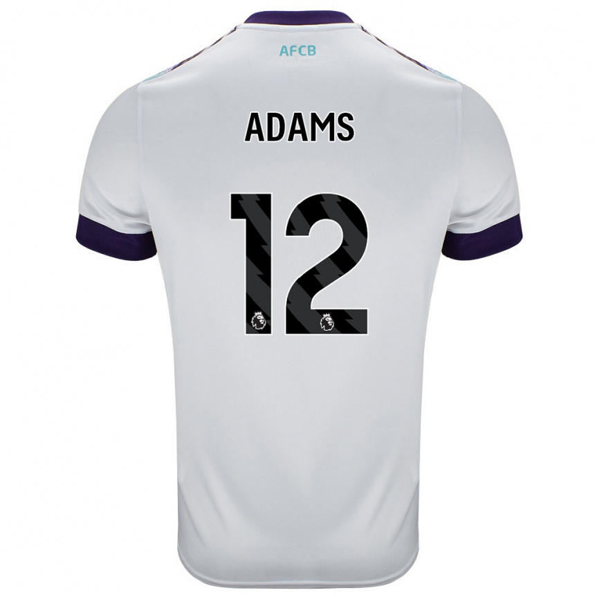 Kids Football Tyler Adams #12 White Green Purple Away Jersey 2024/25 T-Shirt Australia