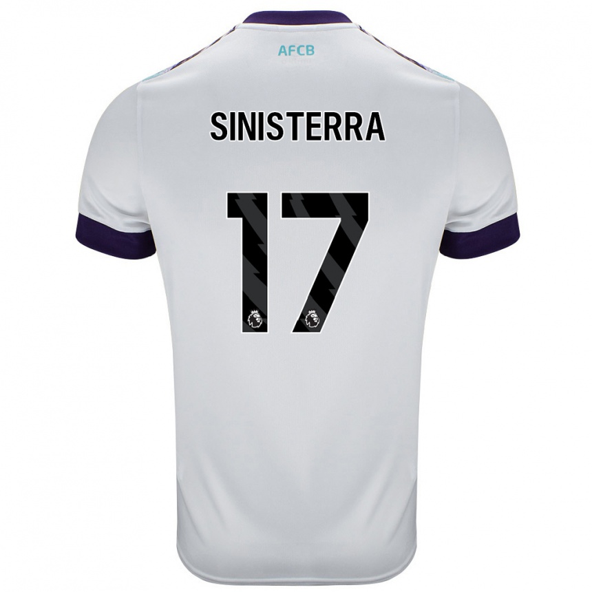 Kids Football Luis Sinisterra #17 White Green Purple Away Jersey 2024/25 T-Shirt Australia