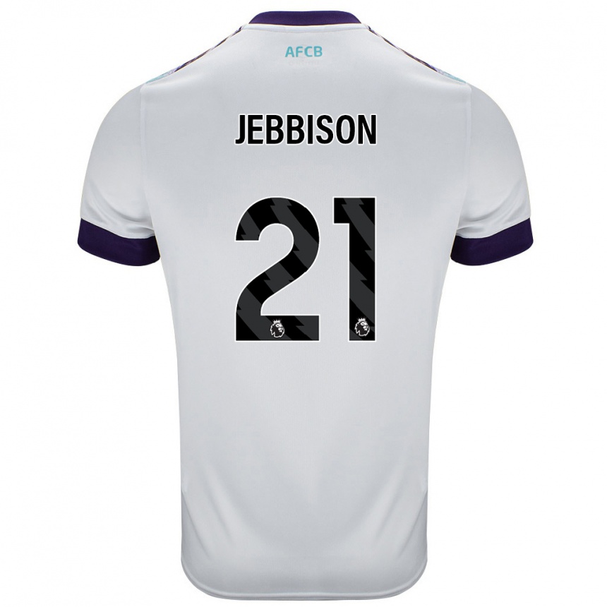 Kids Football Daniel Jebbison #21 White Green Purple Away Jersey 2024/25 T-Shirt Australia