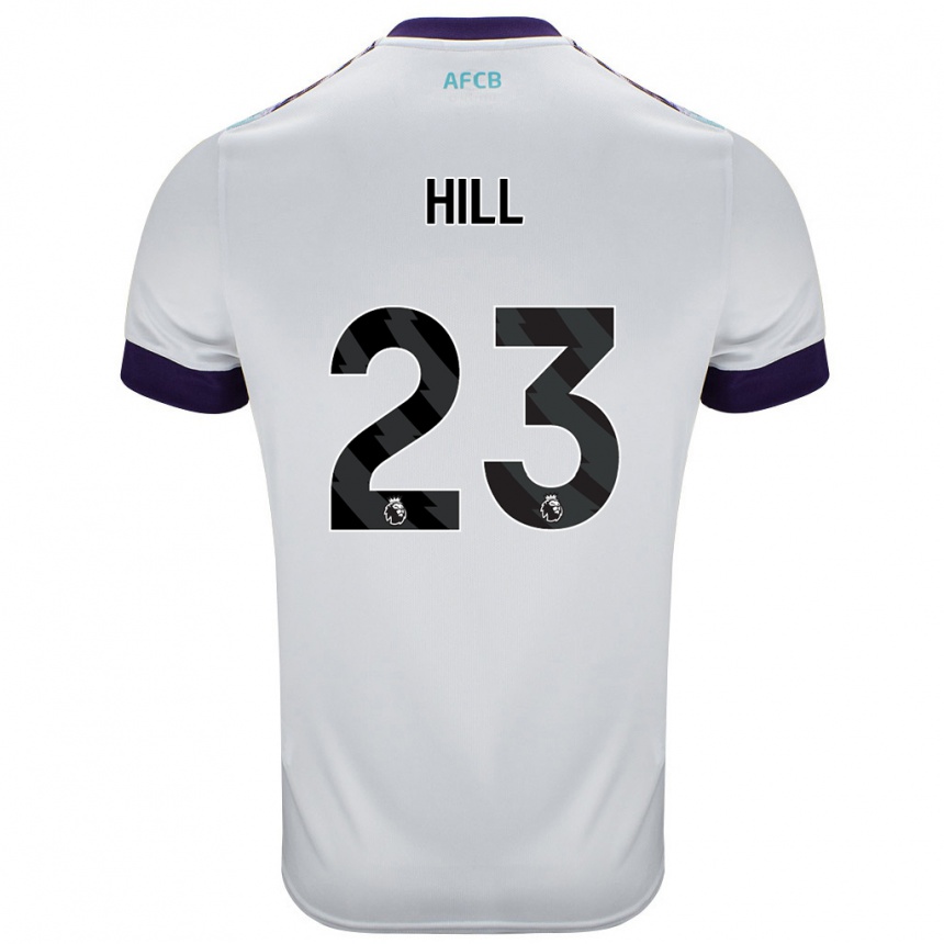 Kids Football James Hill #23 White Green Purple Away Jersey 2024/25 T-Shirt Australia