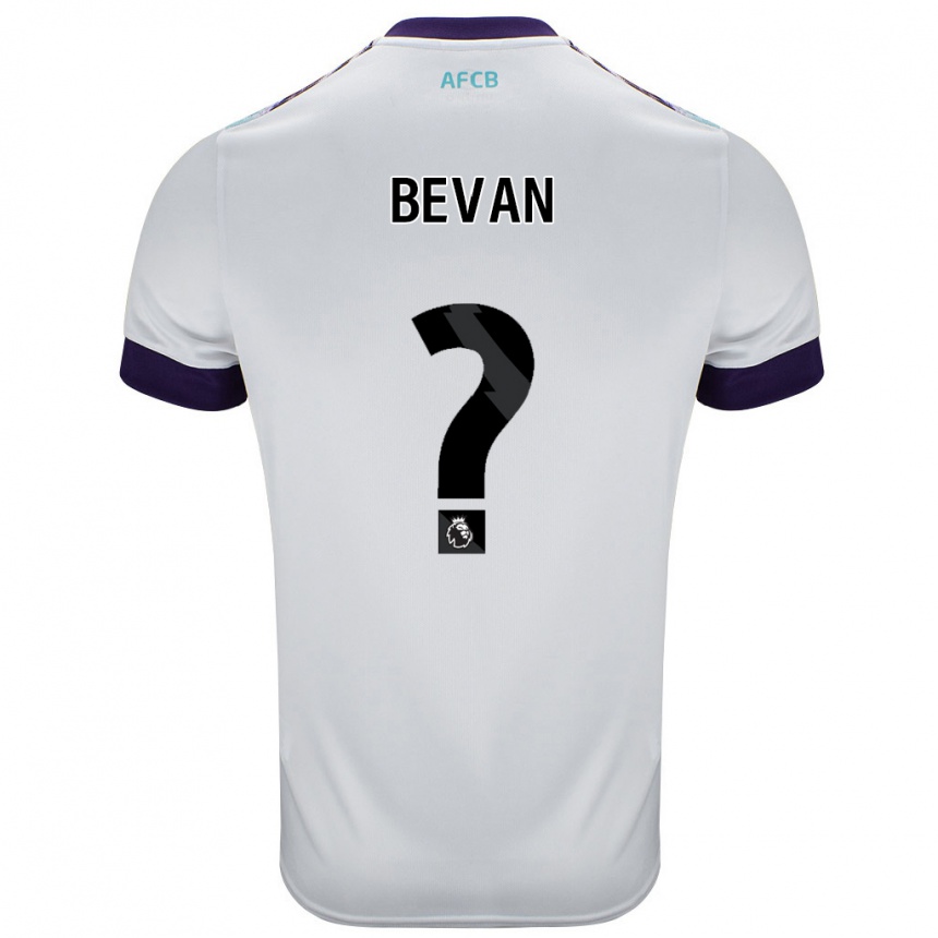 Kids Football Owen Bevan #0 White Green Purple Away Jersey 2024/25 T-Shirt Australia