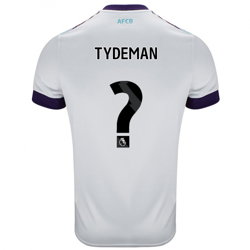 Kids Football Kian Tydeman #0 White Green Purple Away Jersey 2024/25 T-Shirt Australia