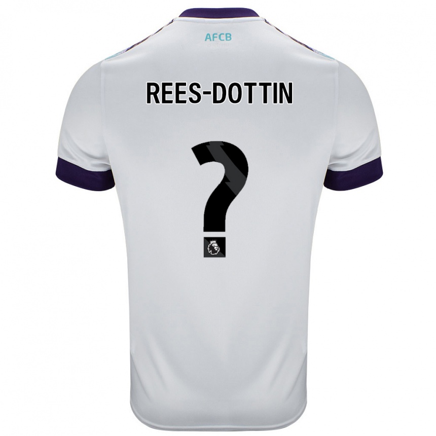 Kids Football Remy Rees-Dottin #0 White Green Purple Away Jersey 2024/25 T-Shirt Australia