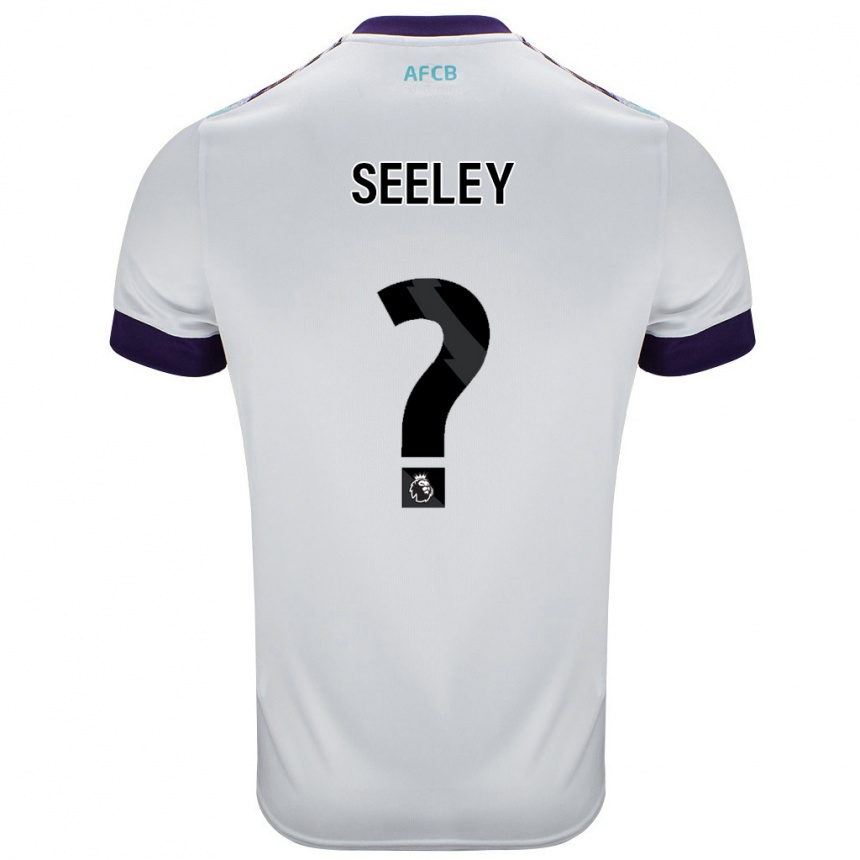 Kids Football Will Seeley #0 White Green Purple Away Jersey 2024/25 T-Shirt Australia