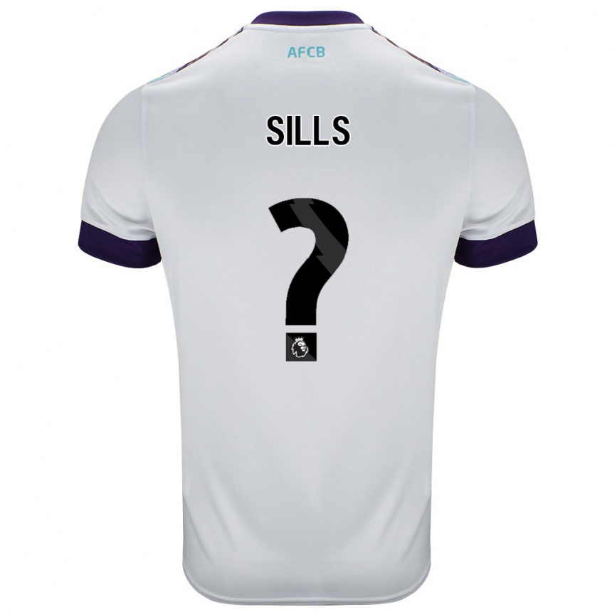 Kids Football Ethan Sills #0 White Green Purple Away Jersey 2024/25 T-Shirt Australia