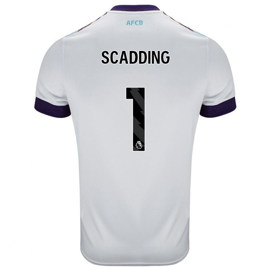 Kids Football Katie Scadding #1 White Green Purple Away Jersey 2024/25 T-Shirt Australia