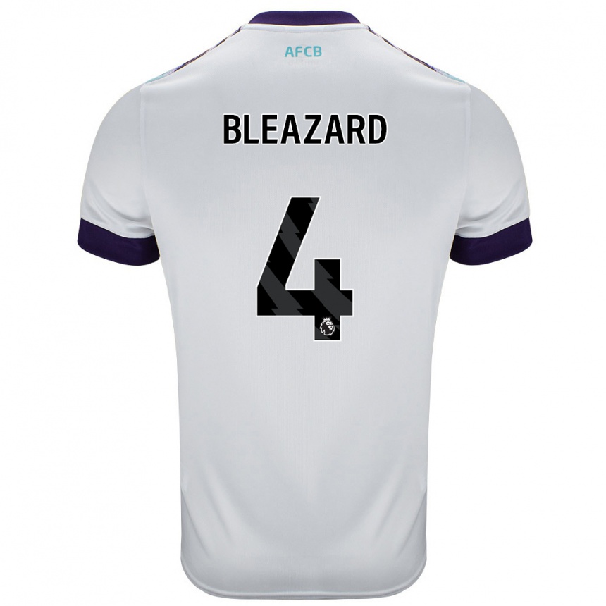 Kids Football Helen Bleazard #4 White Green Purple Away Jersey 2024/25 T-Shirt Australia