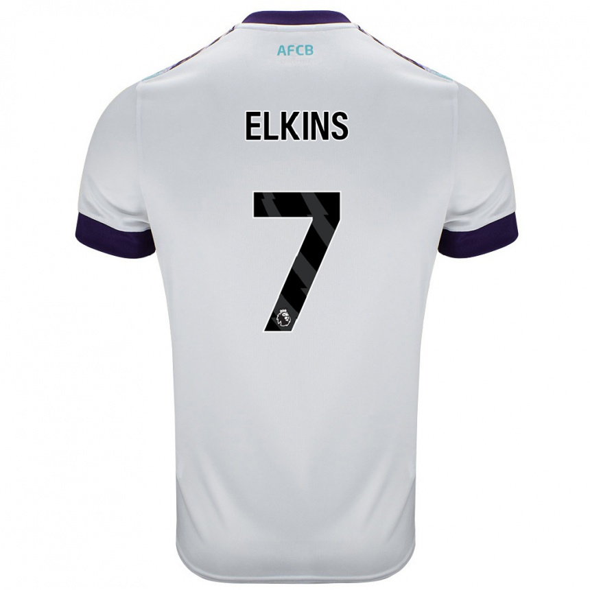 Kids Football Elle Elkins #7 White Green Purple Away Jersey 2024/25 T-Shirt Australia