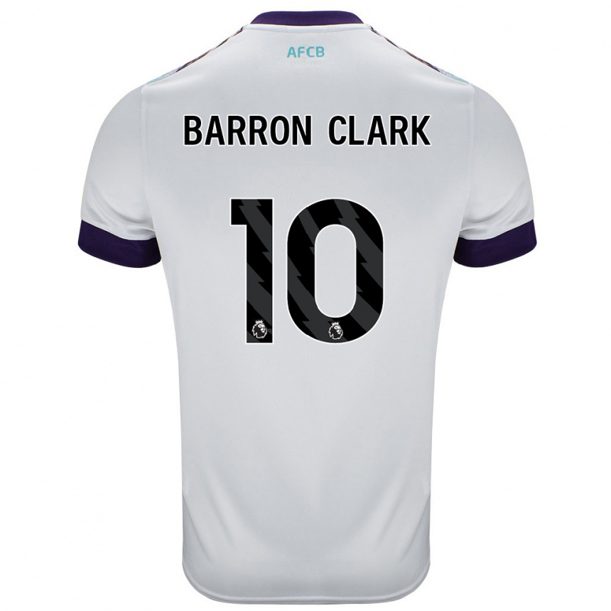 Kids Football Molly Barron-Clark #10 White Green Purple Away Jersey 2024/25 T-Shirt Australia