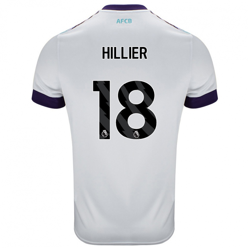 Kids Football Gemma Hillier #18 White Green Purple Away Jersey 2024/25 T-Shirt Australia