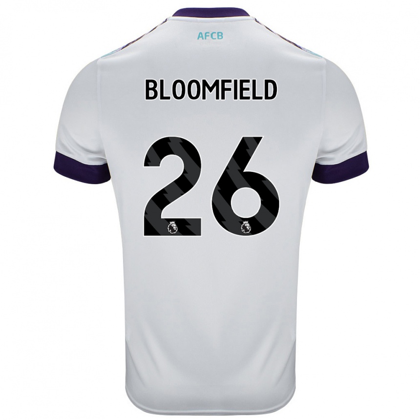 Kids Football Erin Bloomfield #26 White Green Purple Away Jersey 2024/25 T-Shirt Australia