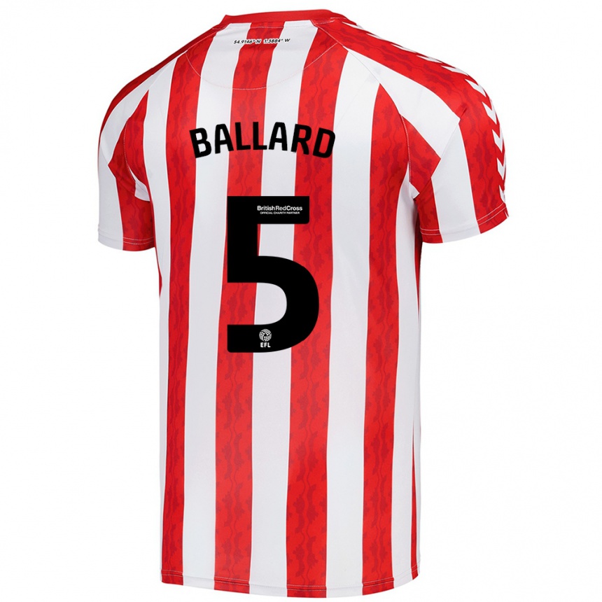 Men Football Daniel Ballard #5 Red White Home Jersey 2024/25 T-Shirt Australia