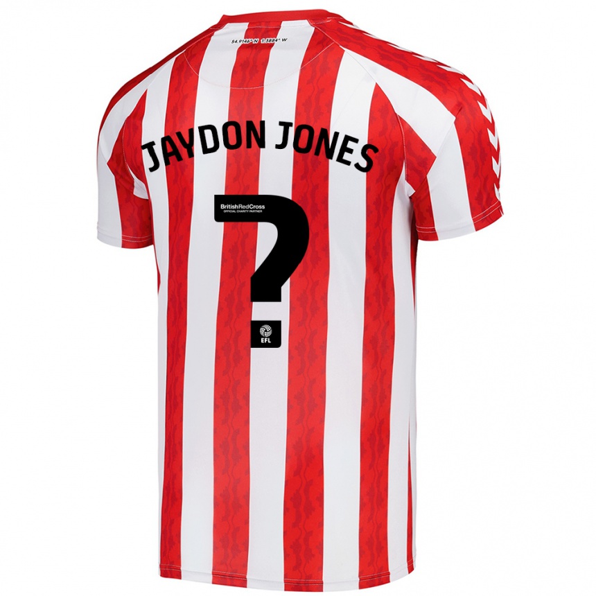 Men Football Jaydon Jones #0 Red White Home Jersey 2024/25 T-Shirt Australia