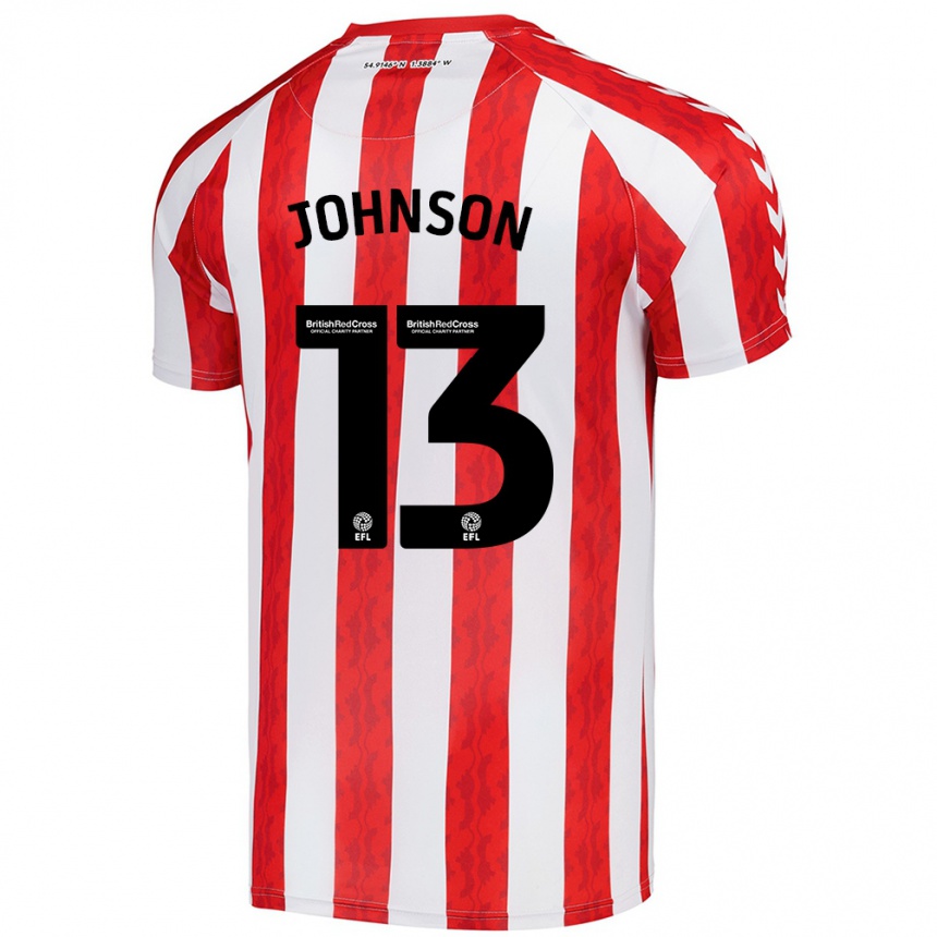 Men Football Zak Johnson #13 Red White Home Jersey 2024/25 T-Shirt Australia